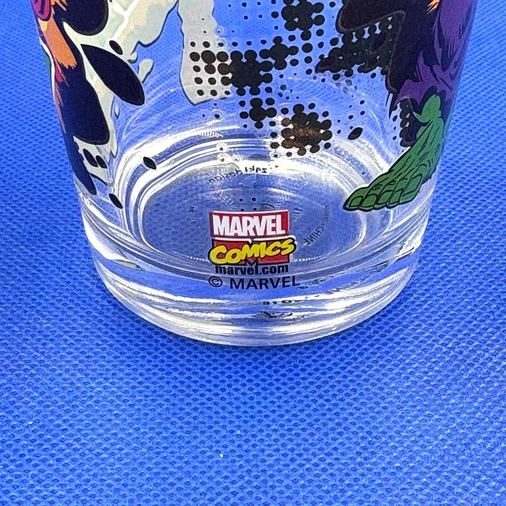 Marvel Comics Drinking Glass, Hulk/Captain America/Thor/Iron Man 16 oz, Set of 2
